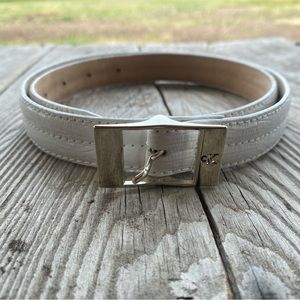 Calvin Klein Lizard Grain Leather Belt